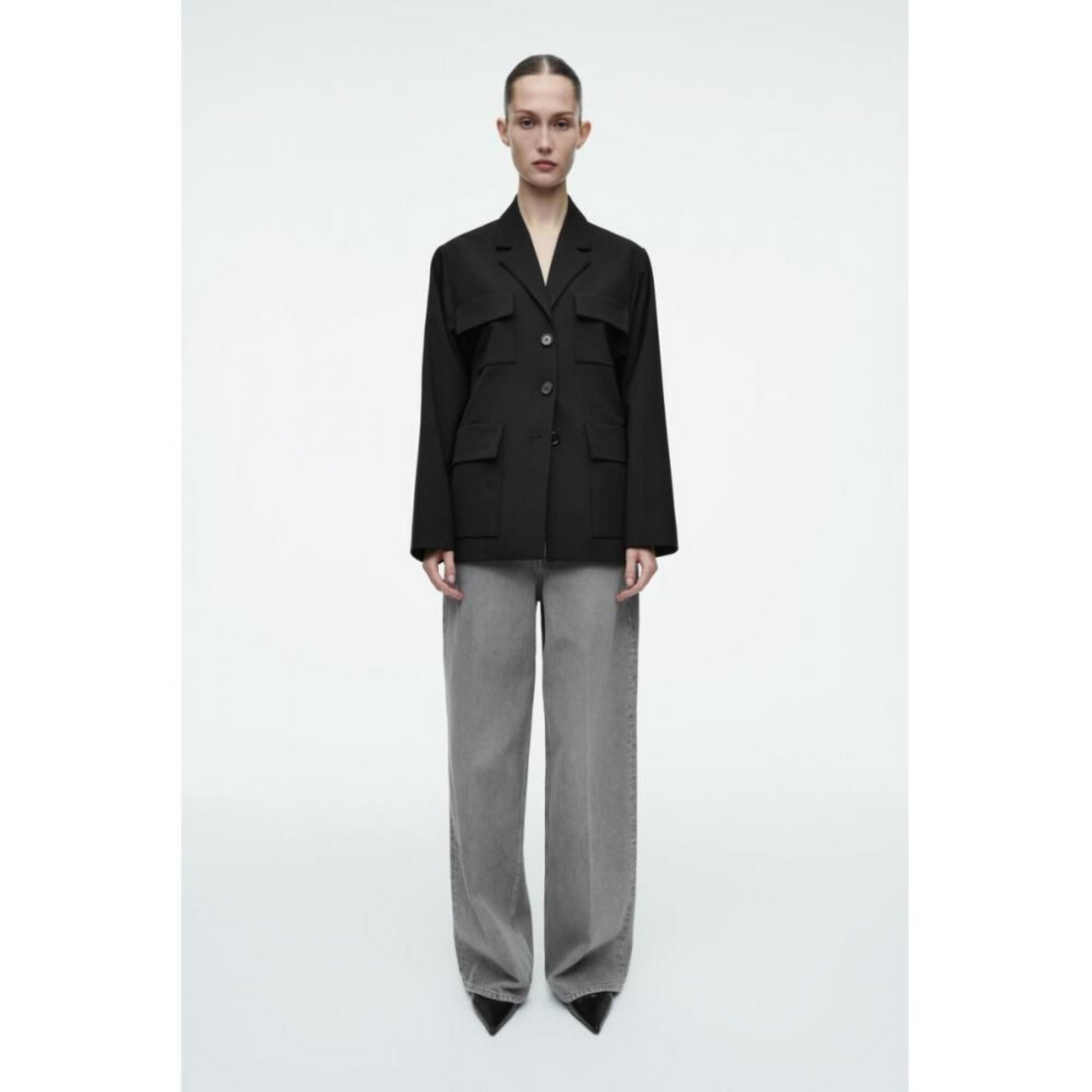 Cos Japan Wide Leg High Rise Full Length Jeans