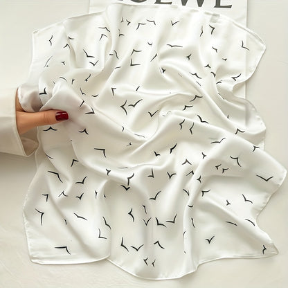 Crafted From Imitation Silk Fabric, This Soft Shawl Is The Perfect Lightweight Accessory For Spring And Autumn. It Is Ideal For Women's Sun Protection And Is Ideal For Outdoor Activities
