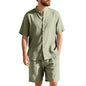 American Linen Suit Men's Summer Short Sleeve