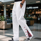 Contrast Color Drawstring No Fly Straight Track Sweatpants