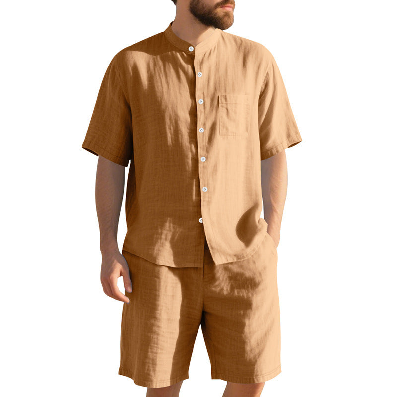 American Linen Suit Men's Summer Short Sleeve