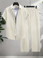 Fashion Jacquard Short-sleeved Shirt Trousers Suit